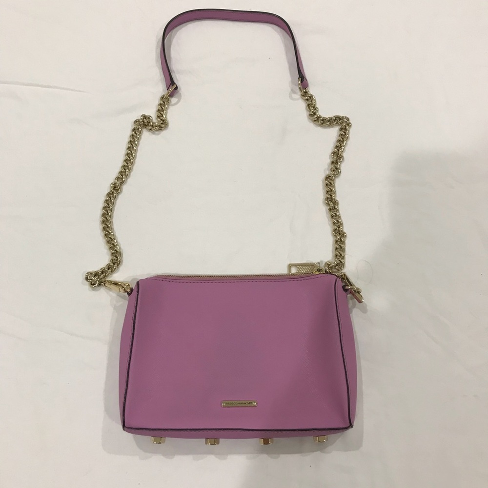 Rebecca Minkoff leather cross body bag, purple
